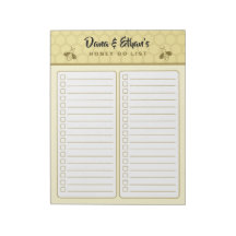 Personalised Two Column Honey Do List Notepad