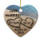 Personalised Two Hearts In The Sand Heart Ornament