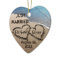 Personalised Two Hearts In The Sand Heart Ornament