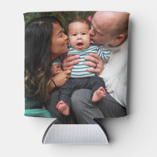 Personalised Two Photo Double Sided Family Can Cooler