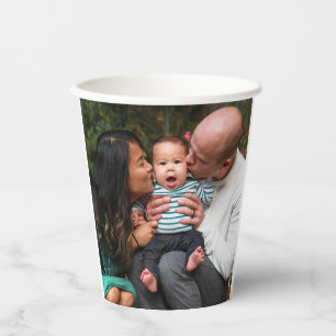 Personalised Two Photo Double Sided Family Paper Cups