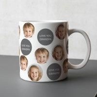 Personalised Two-Photo Face | I Love You Grandpa