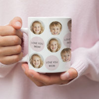 Personalised Two-Photo Face Mug | I Love You Mum 