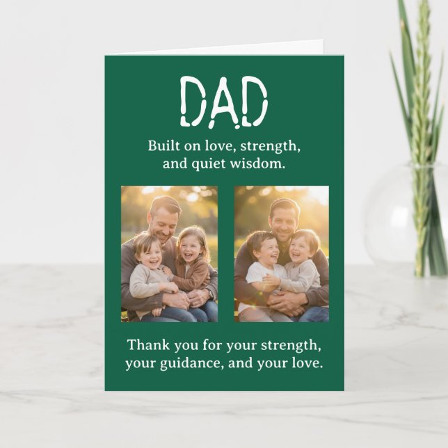 Personalised Two Photo Template Father's Day  (Front)