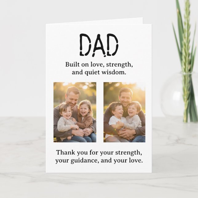 Personalised Two Photo Template Father's Day  (Front)