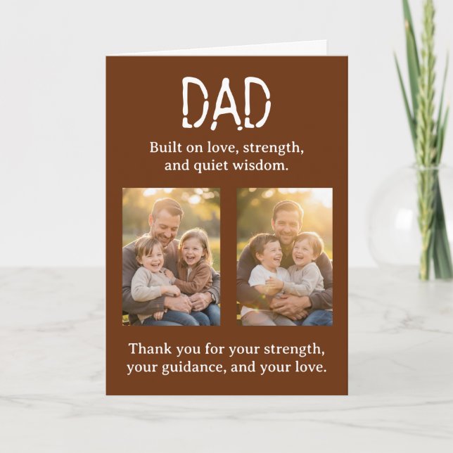 Personalised Two Photo Template Father's Day  (Front)
