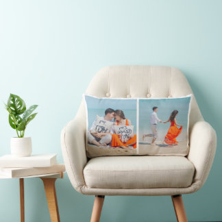Personalised Two Photo Throw Pillow