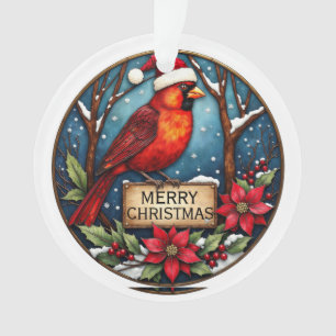 Personalised Two-Sided Cardinal Ornament 