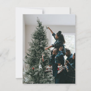 Personalised Two Sided Family Christmas Photo  Postcard