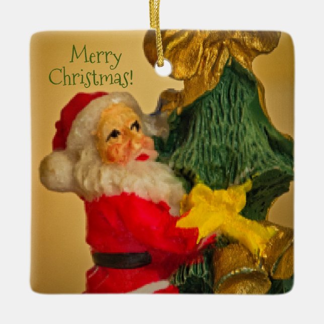 Personalised Two Sided Santa Christmas Ornament (Front)