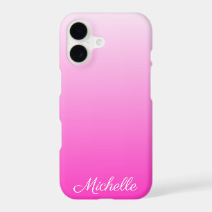 Personalised two-tone gradient ombre hot pink
