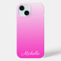 Personalised two-tone gradient ombre hot pink Case