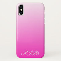 Personalised two-tone gradient ombre hot pink