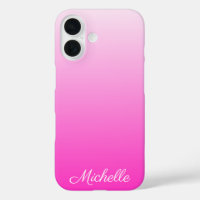 Personalised two-tone gradient ombre hot pink