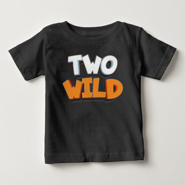 Personalised Two Wild Birthday  Baby T-Shirt (Front)