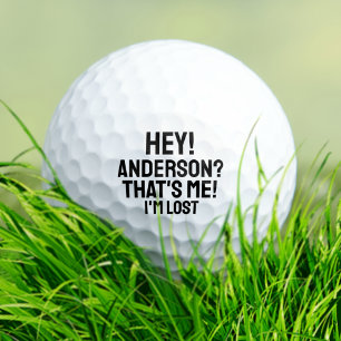 Personalised Typography Funny Lost Golf Balls