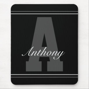 Personalised typography name mouse pad
