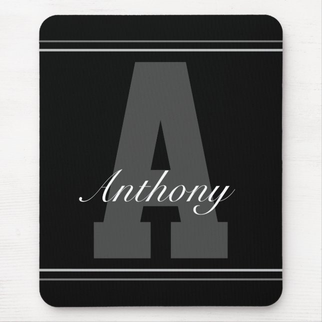 Personalised typography name mouse pad (Front)