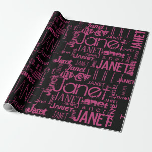 Personalised Typography Wrapping Paper