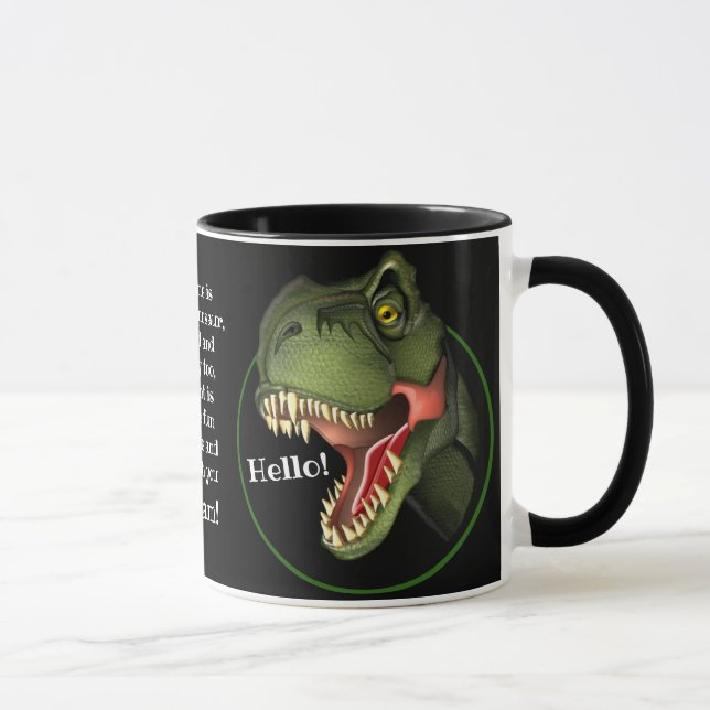 Personalised Tyrannosaurus Rex Dinosaur Mug (Right)