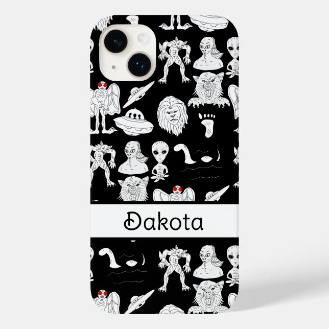 Personalised UFO, Alien, Bigfoot Cryptid Case-Mate iPhone Case (Back)