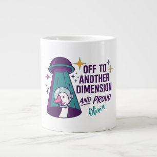 Personalised UFO Goose Mug, Funny Space Gift Large Coffee Mug