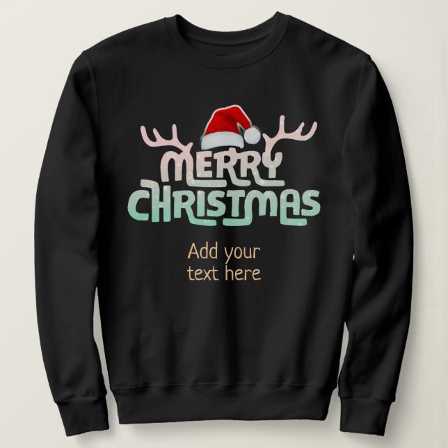 Personalised Ugly Christmas Sweatshirt Sweater (Design Front)