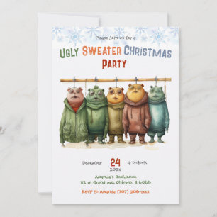 Personalised  Ugly Sweater Christmas Party Invitation