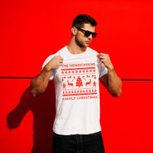 Personalised Ugly Sweater Style Family Christmas