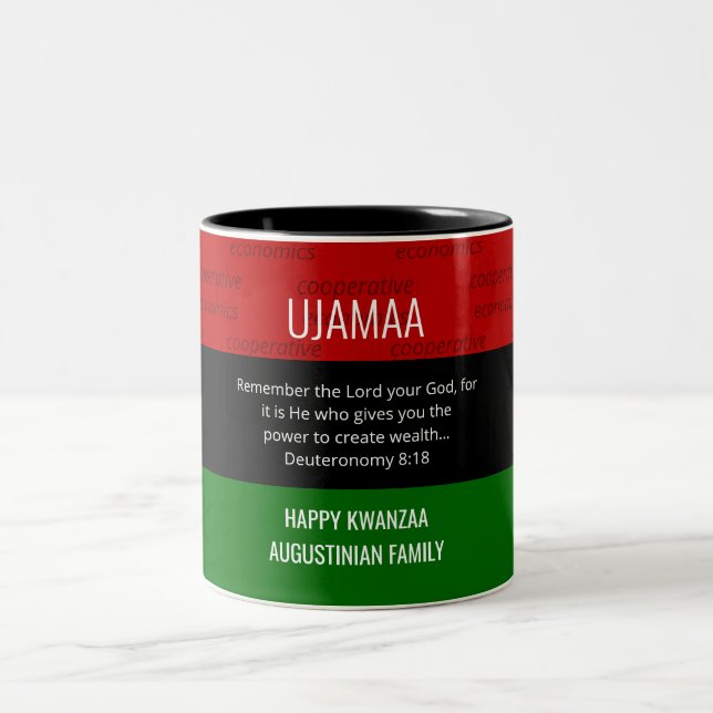 Personalised UJAMAA Kwanzaa Two-Tone Coffee Mug (Center)