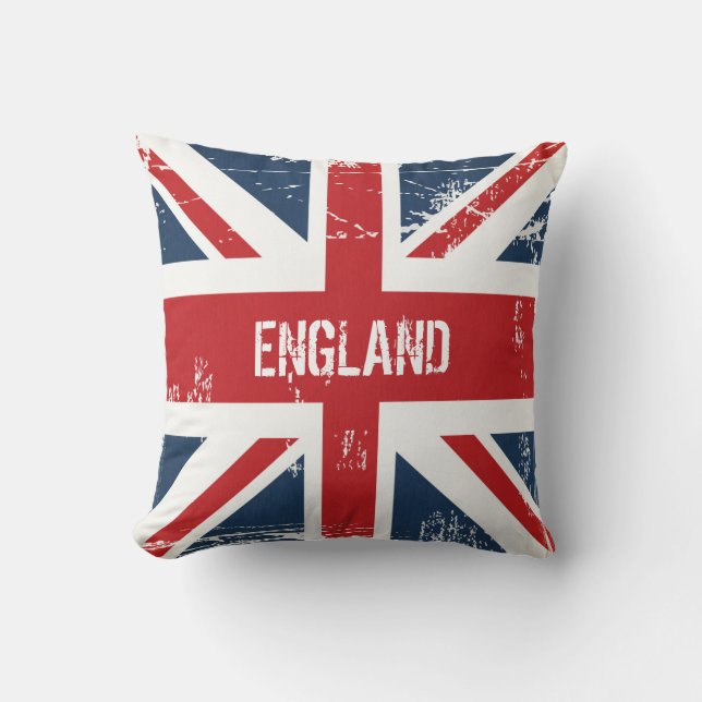 Personalised UK Flag Union Jack Monogram Name Cushion (Front)