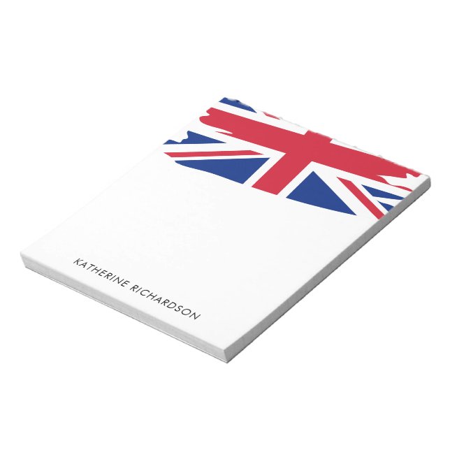 Personalised UK United Kingdom Flag Notepad (Rotated)