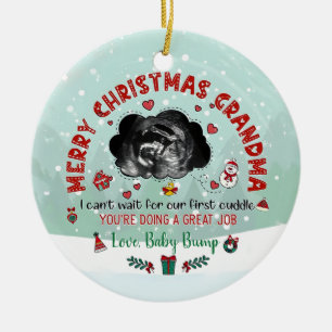 Personalised Ultrasound Ornament Grandma Can'T Wai