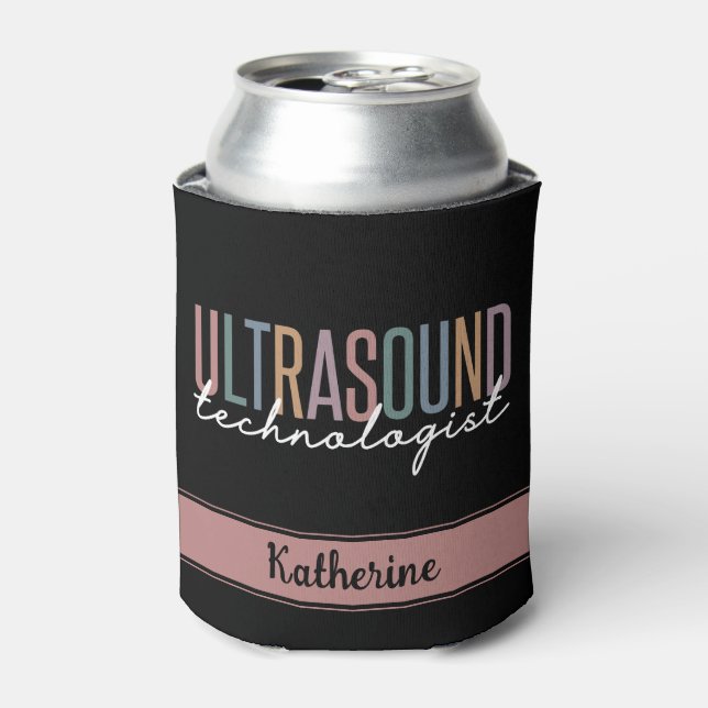 Personalised Ultrasound Technologist Gifts Can Cooler (Can Front)