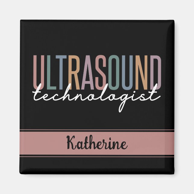 Personalised Ultrasound Technologist Gifts Magnet (Front)