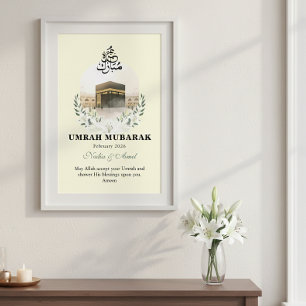 Personalised Umrah Mubarak Gifts & Islamic Wall Ar Poster