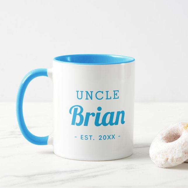 Personalised Uncle Monogram Mug (With Donut)