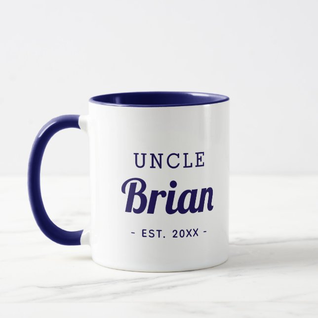 Personalised Uncle Monogram Mug (Left)