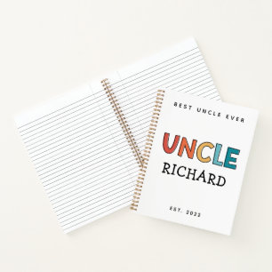 Personalised Uncle Retro Gift Best Uncle Ever Cute Notebook