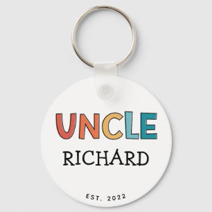 Personalised Uncle Retro Gifts Uncle Established Key Ring