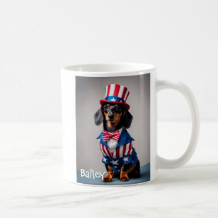 Personalised Uncle Sam Dachshund Mug