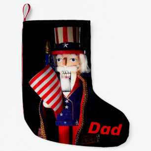 Personalised Uncle Sam Nutcracker Small Christmas Stocking