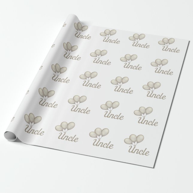 Personalised uncle wrapping paper (Unrolled)