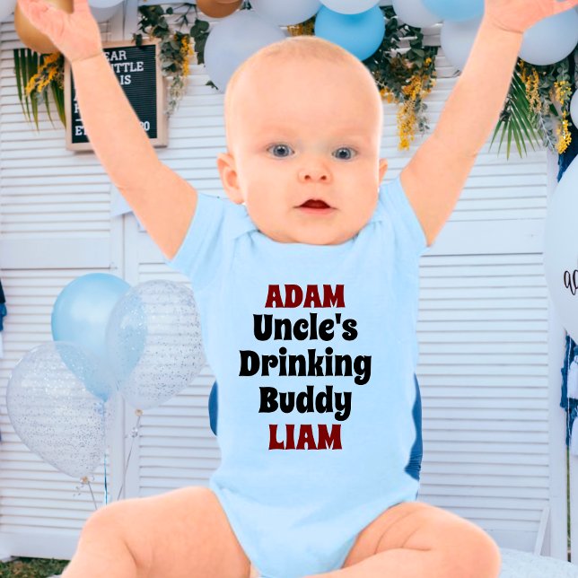 Personalised Uncle's drinking buddy Baby Bodysuit (Creator Uploaded)