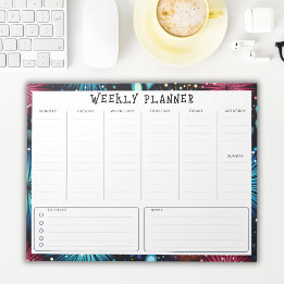 Personalised Undated Vertical Weekly Planner Notepad