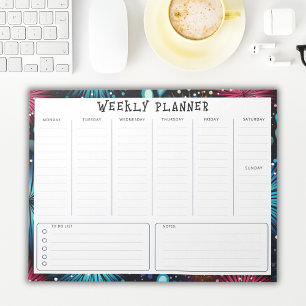 Personalised Undated Vertical Weekly Planner Notepad