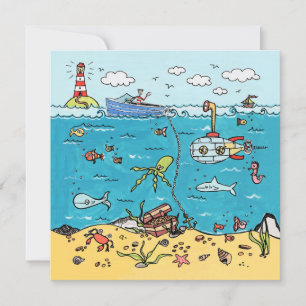 Personalised Under The Sea Birthday Invitation