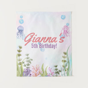 Personalised Under the Sea Birthday Tapestry Sign
