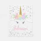 Personalised Unicorn Baby Blanket
