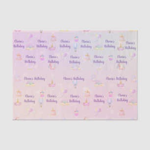 Personalised Unicorn Birthday Party Tissue Paper